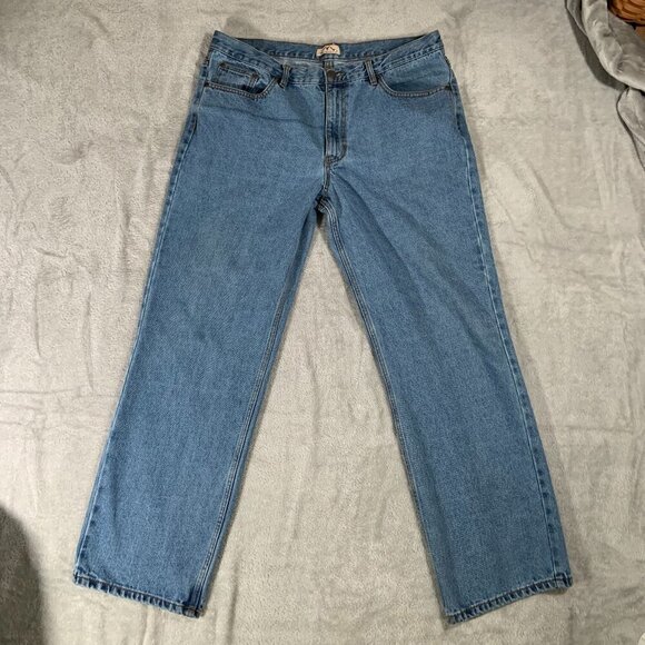 Blue Mountain Jeans Men's 38 x 32 Medium Wash Relaxed Straight 100% Cotton - Picture 1 of 9